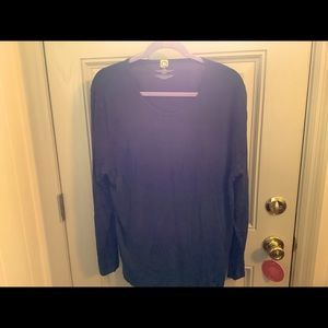 Plus size long sleeve scrub top